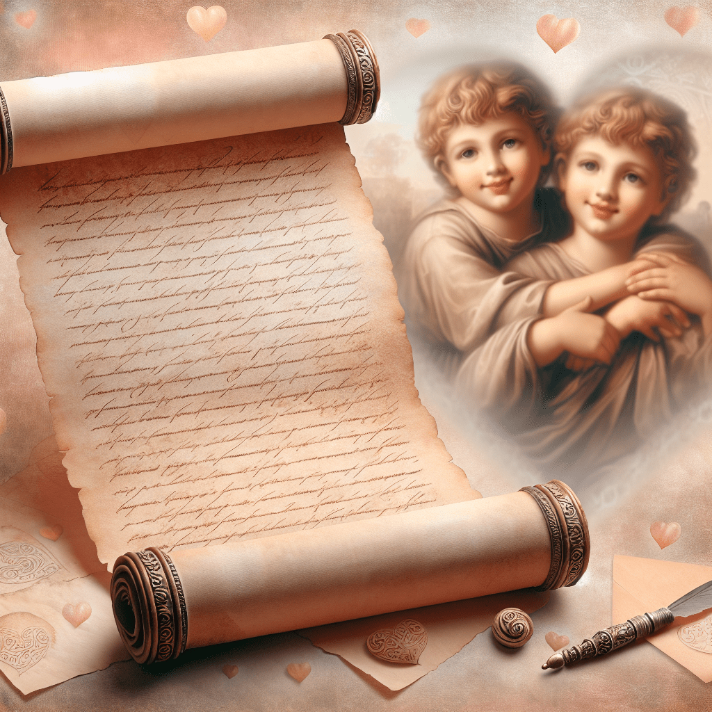 Mi hermano descubriendo el amor en papel.
