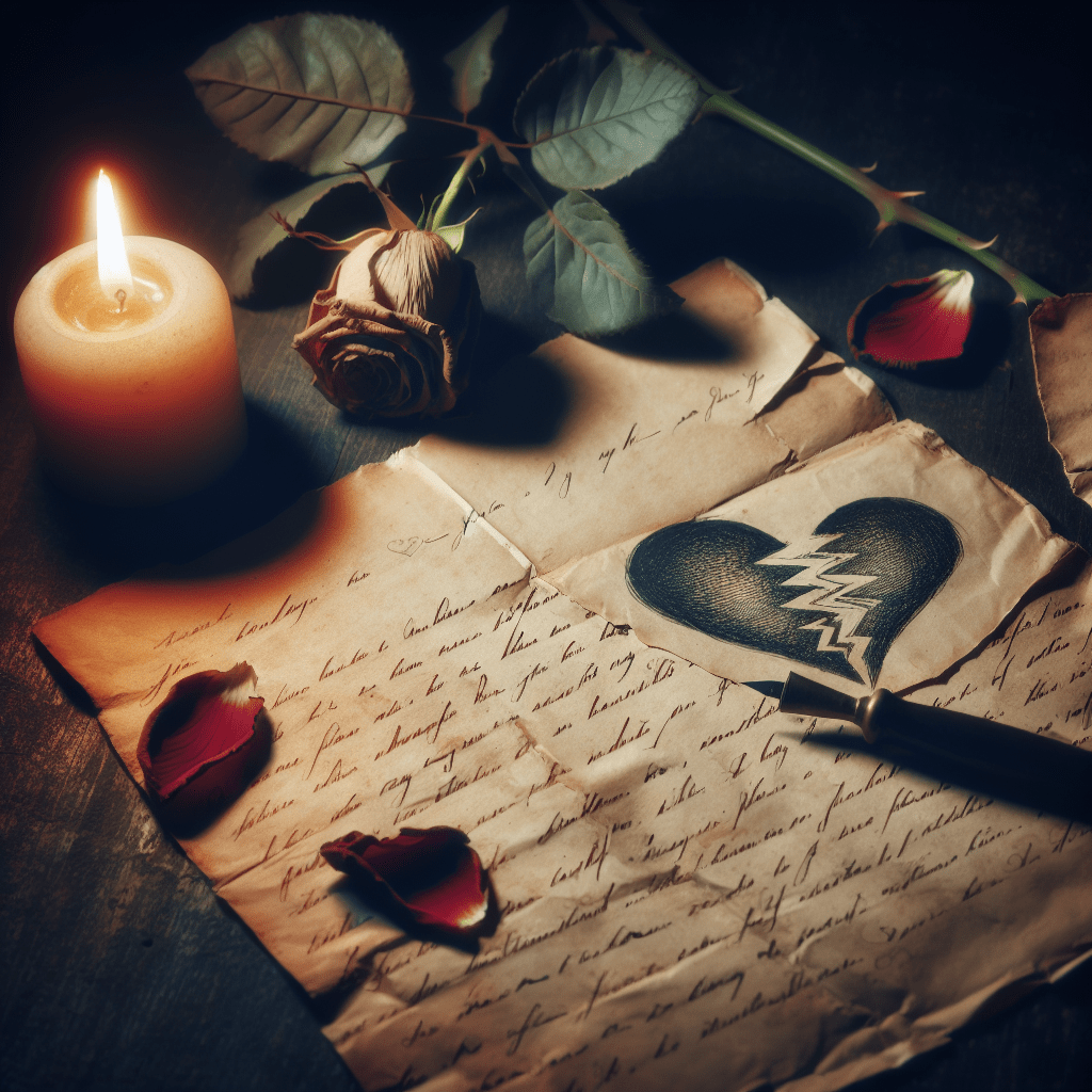 Tristeza al leer su amor perdido.