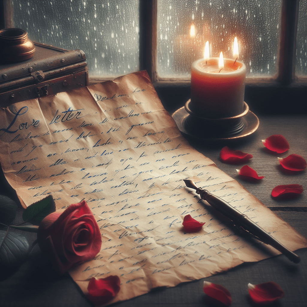 Mi amiga sonríe al leer una carta de amor.