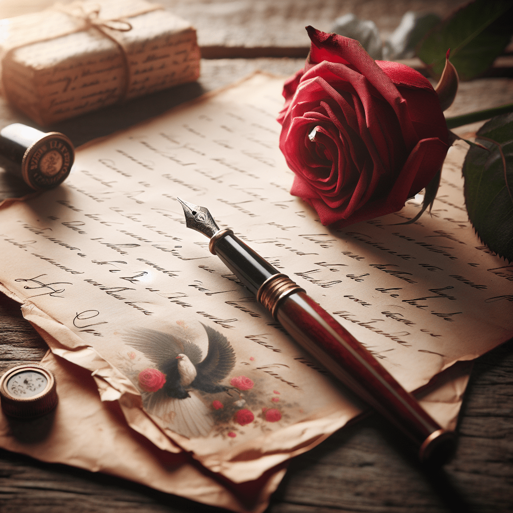 Mi amigo sonríe mientras lee una carta de amor.